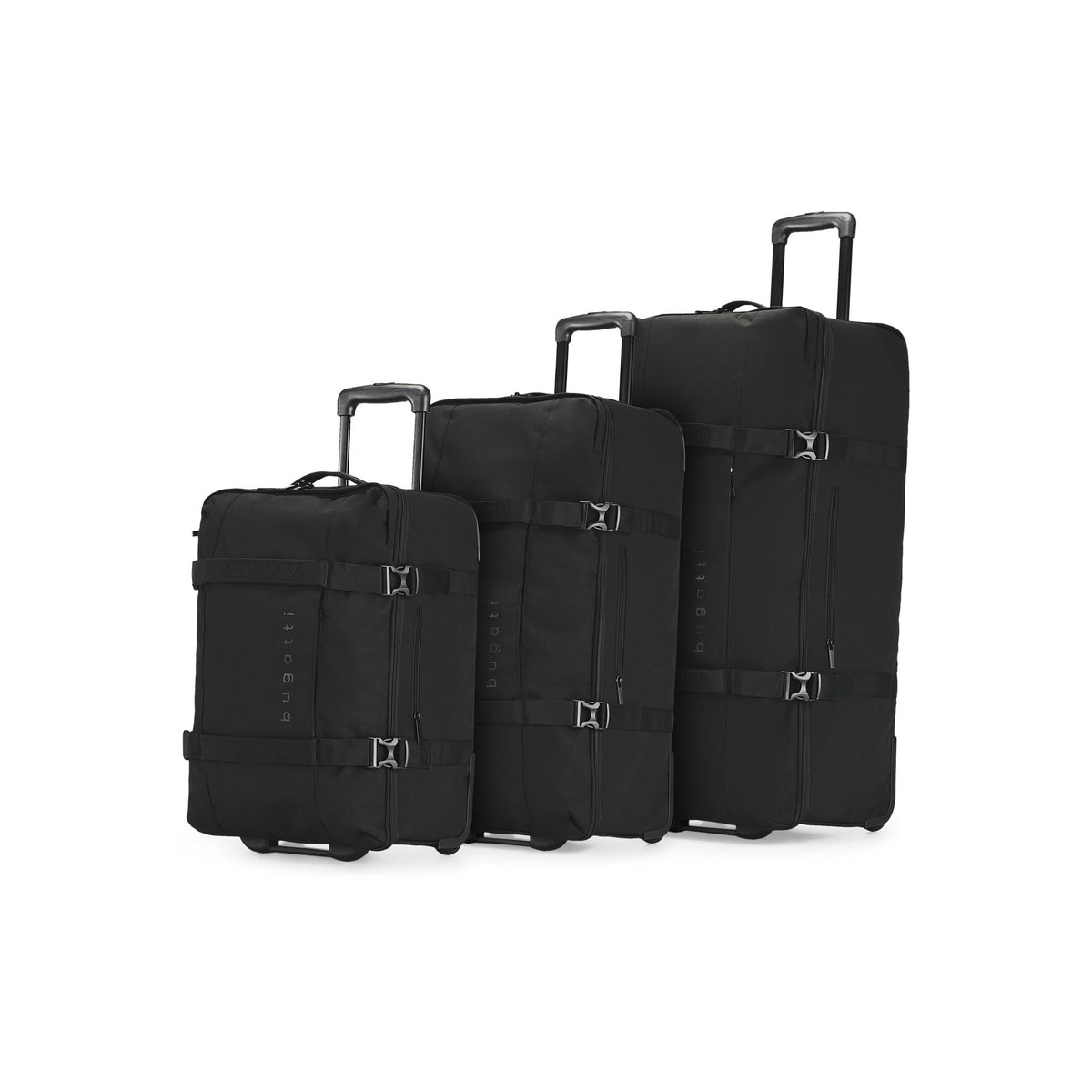 Bugatti Denver 3-Piece Duffle on Wheels, Black