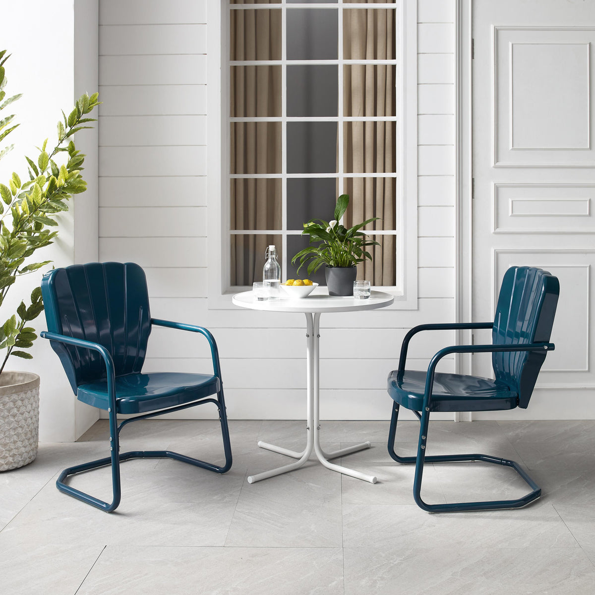 Crosley Outdoor Ridgeland 3Pc Retro Outdoor Bistro Set