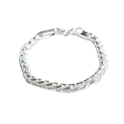 Completely Bella Silver Plated Twisted Rope Bracelet