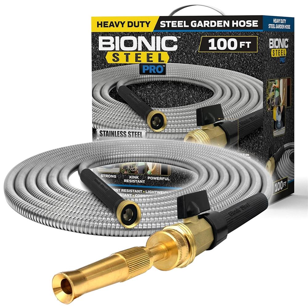 Bionic Steel Pro Heavy Duty Steel Garden Hose Size 100ft