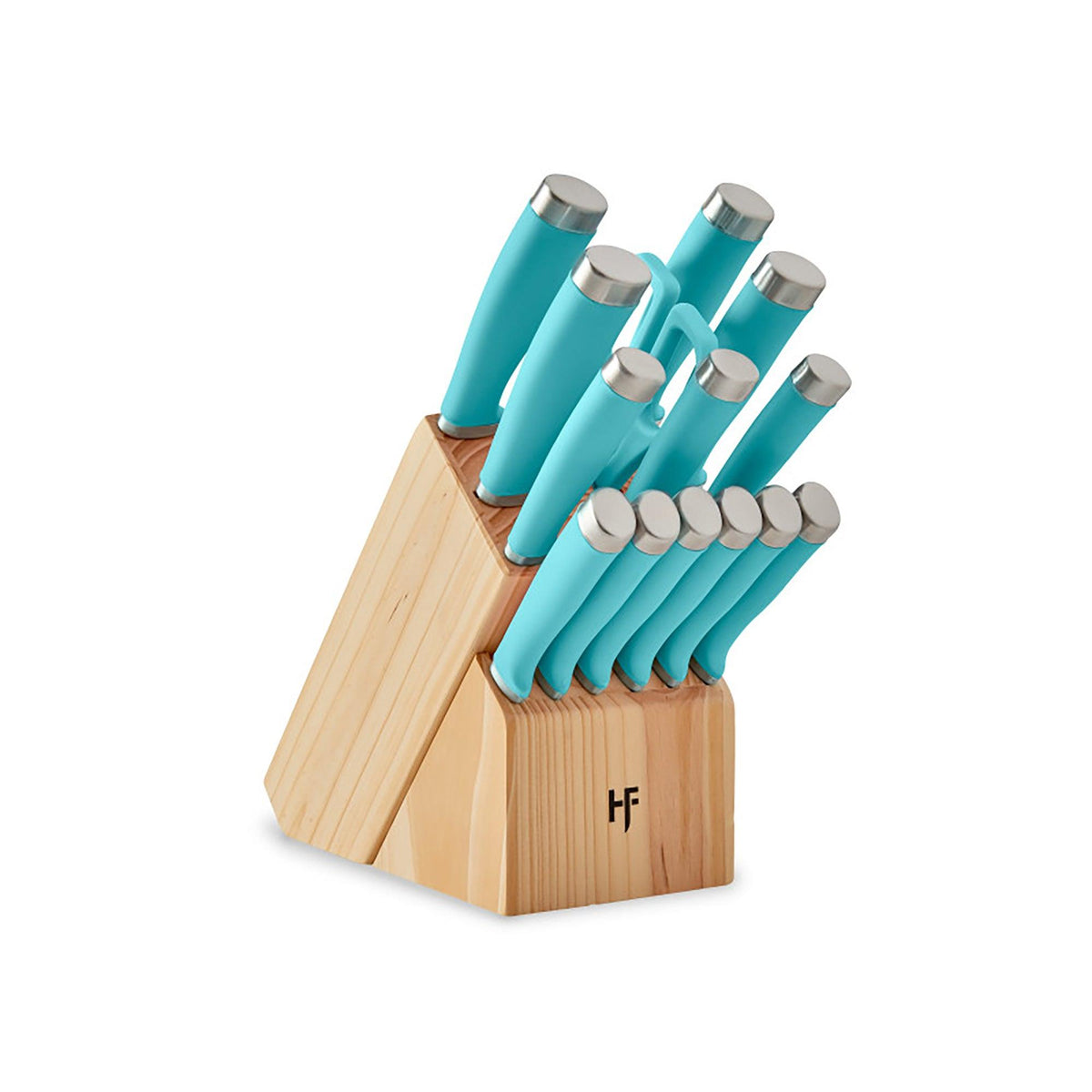 Hampton Forge 15pc Epicure True Aqua Knife Block Set