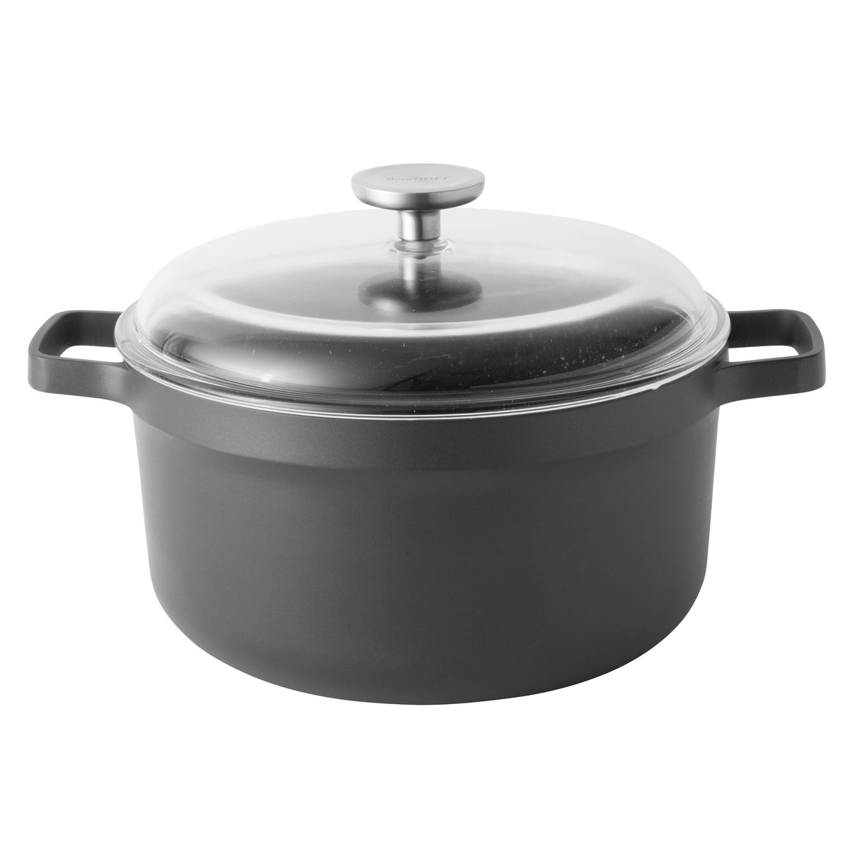BergHOFF GEM Nonstick Cast Aluminum 10" Stockpot 5.2qt., Glass Lid