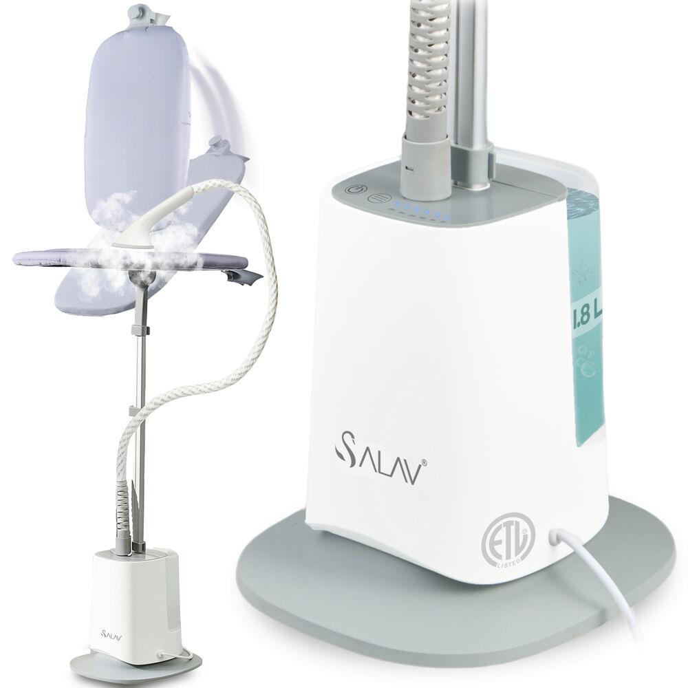 SALAV Complete Garment Steamer with Smart Auto Off, Pivoting Ironing Board & 6 Steam Settings
