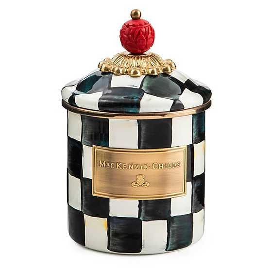 MacKenzie-Childs Violet Check Demi Canister
