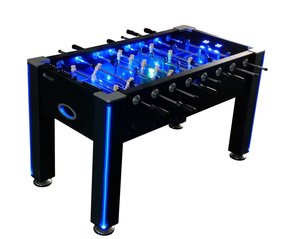 Escalade Sports Atomic - 58-Inch Azure LED Light Up Foosball Table