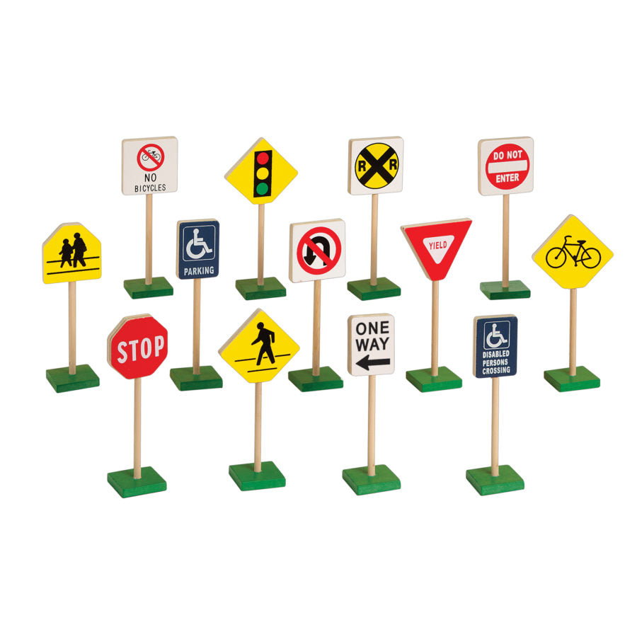 Guidecraft 7" Block Play Traffic Signs