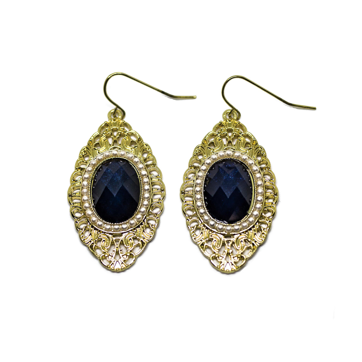 Completely Bella Golden Marquise Earrings