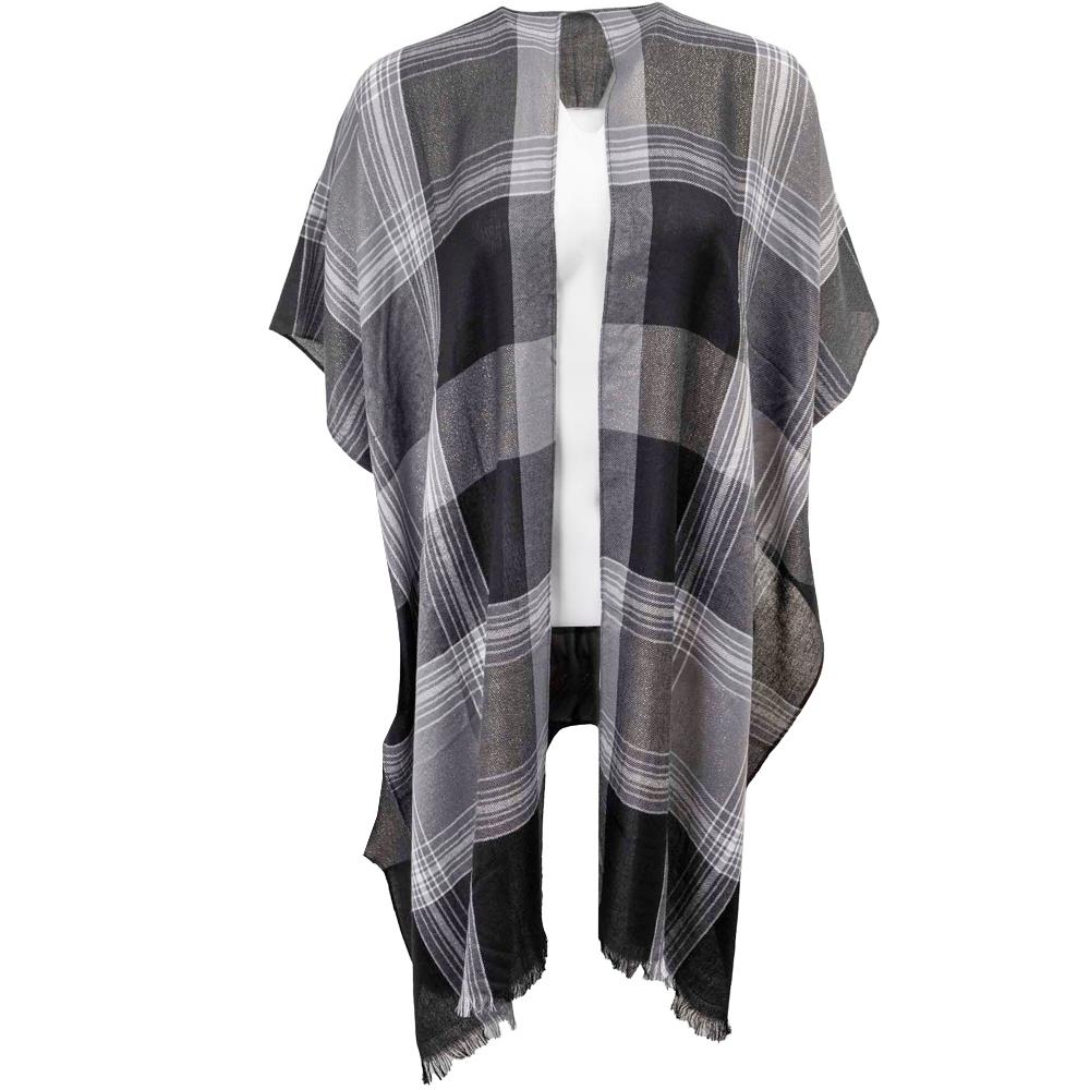 Jessica McClintock Lurex Plaid Kimono