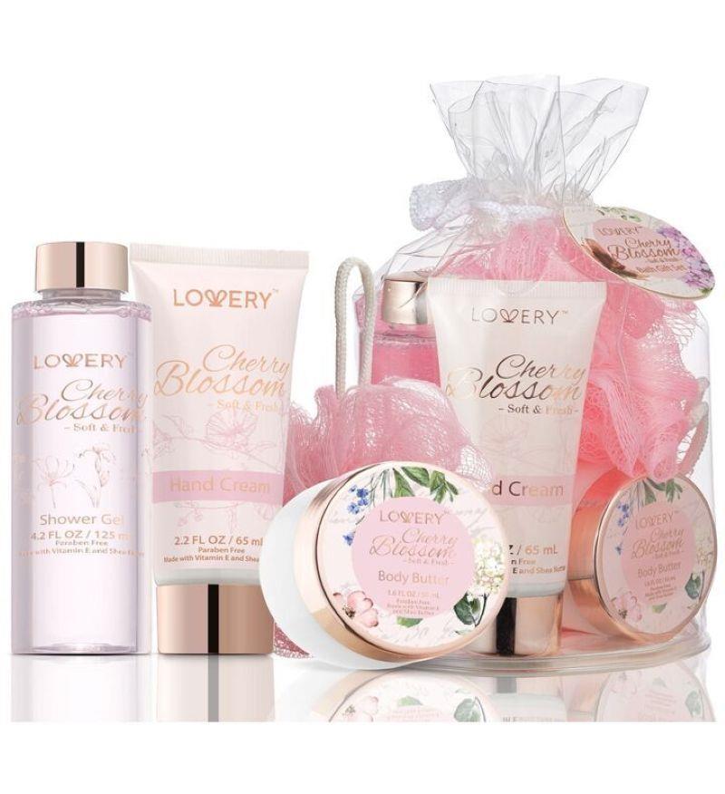 Lovery Cherry Blossom Home Spa Gift Set Size 4 Pieces