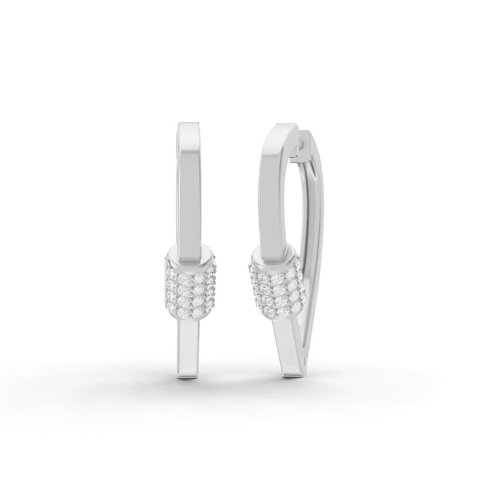 Prestige Boutique Diamonds Heart Shape Lab Diamond Huggies Hoops Size 0.4 CTW