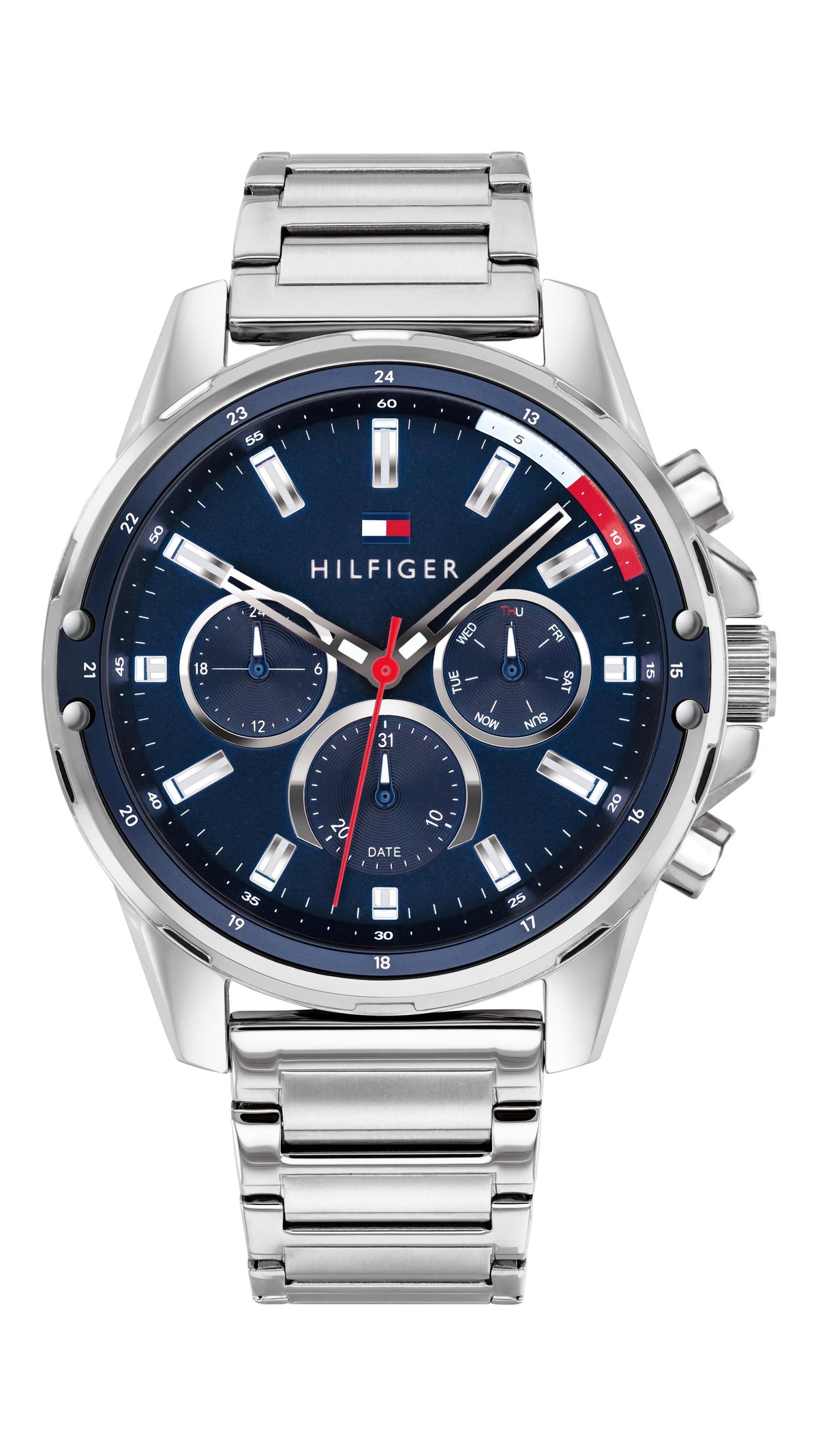 Tommy Hilfiger Gents. SS Case and Bracelet. Navy Dial.