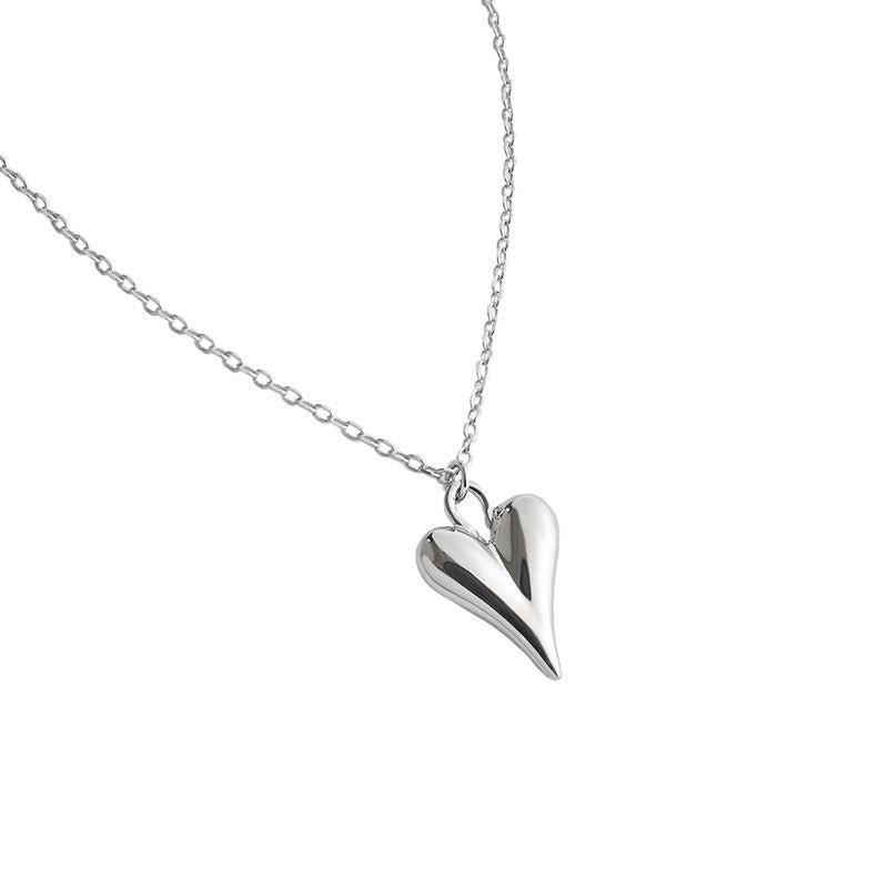 Completely Bella Latonia Cabella created Sterling Silver Modern Heart Necklace