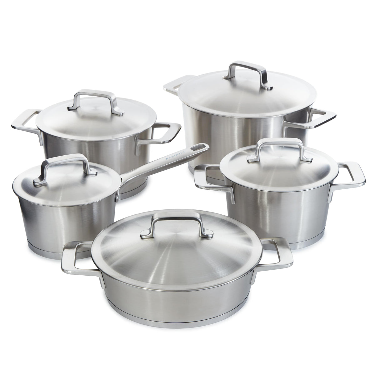 BergHOFF DiNA Meta 20pc Recycled SS Cookware Set, Pots