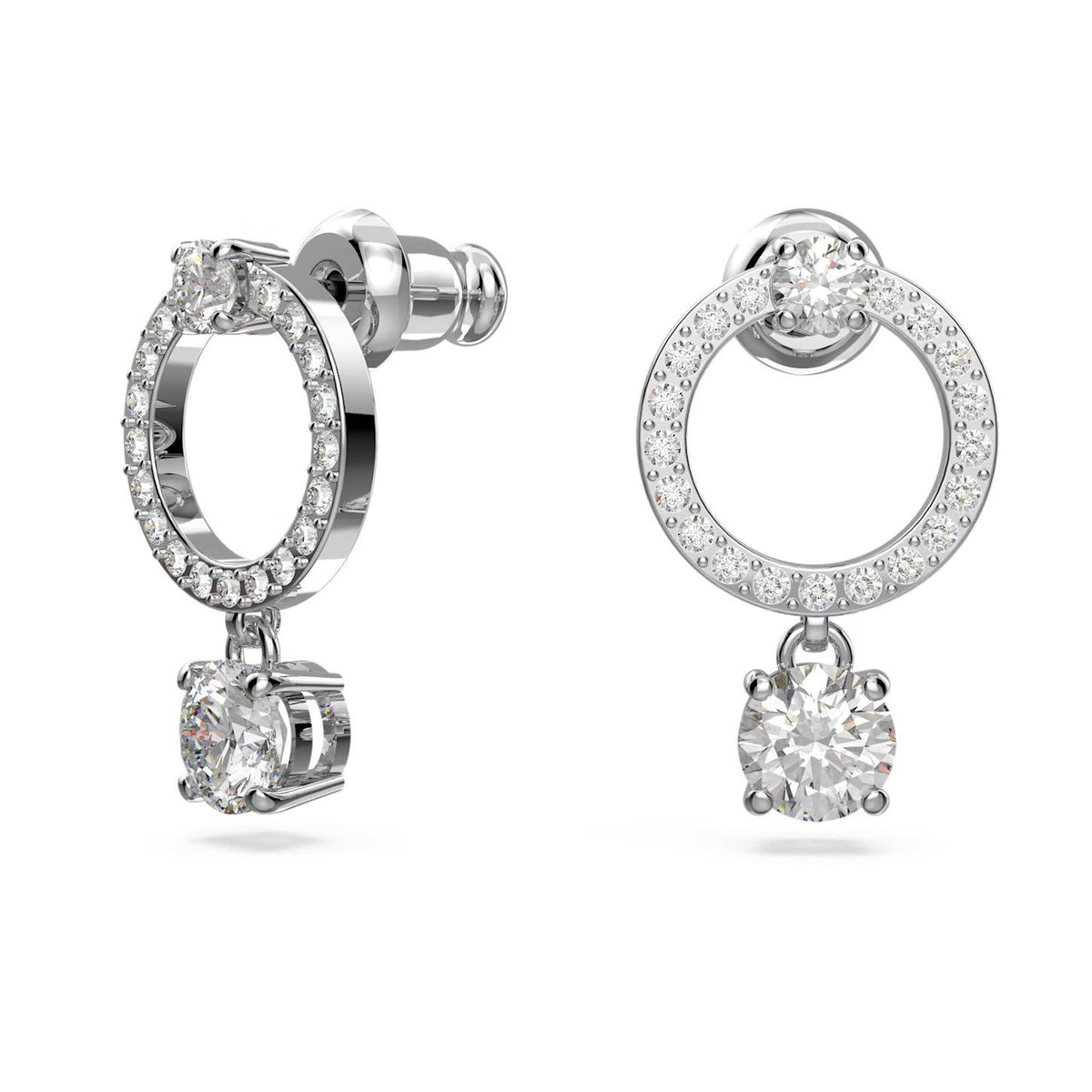 Swarovski Attract Hoop Earrings - White