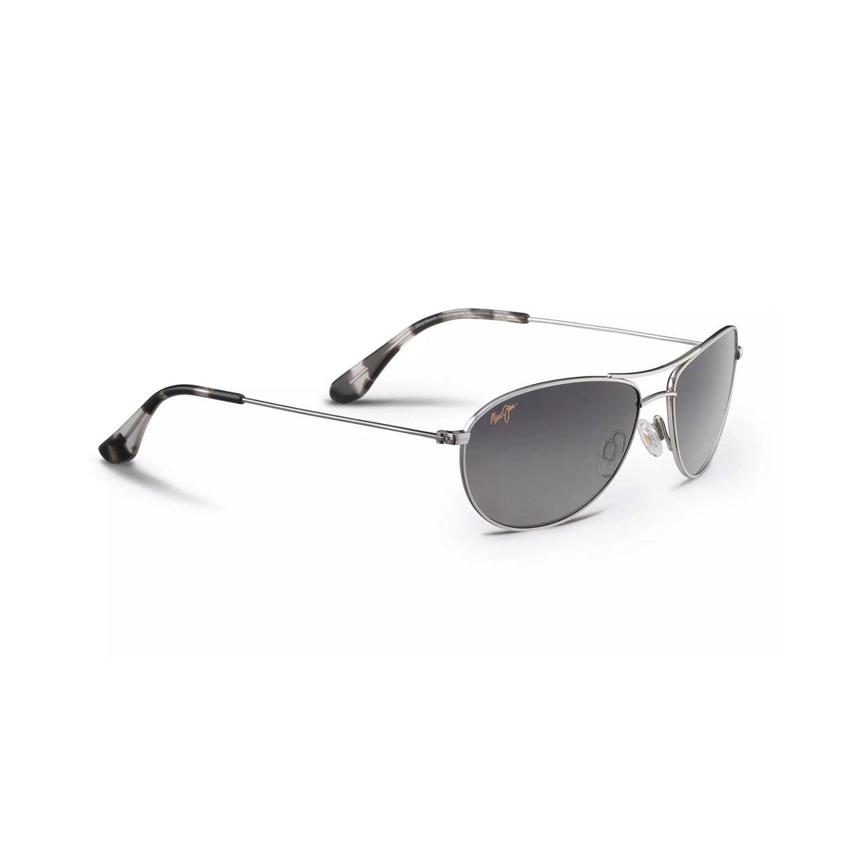 Maui Jim Baby Beach Polarized Sunglasses Silver Frame Neutral Gray Lens