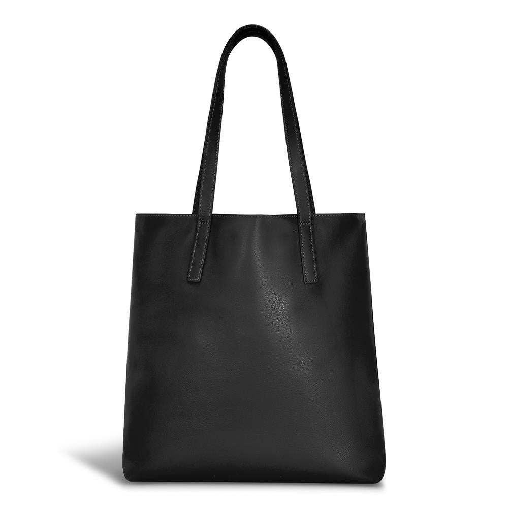 Champs Luggage Onyx Leather Vertical Tote Size 16"x14"