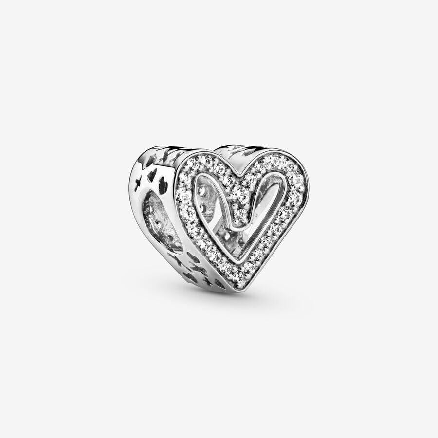Pandora Heart Charm with Cubic Zirconia
