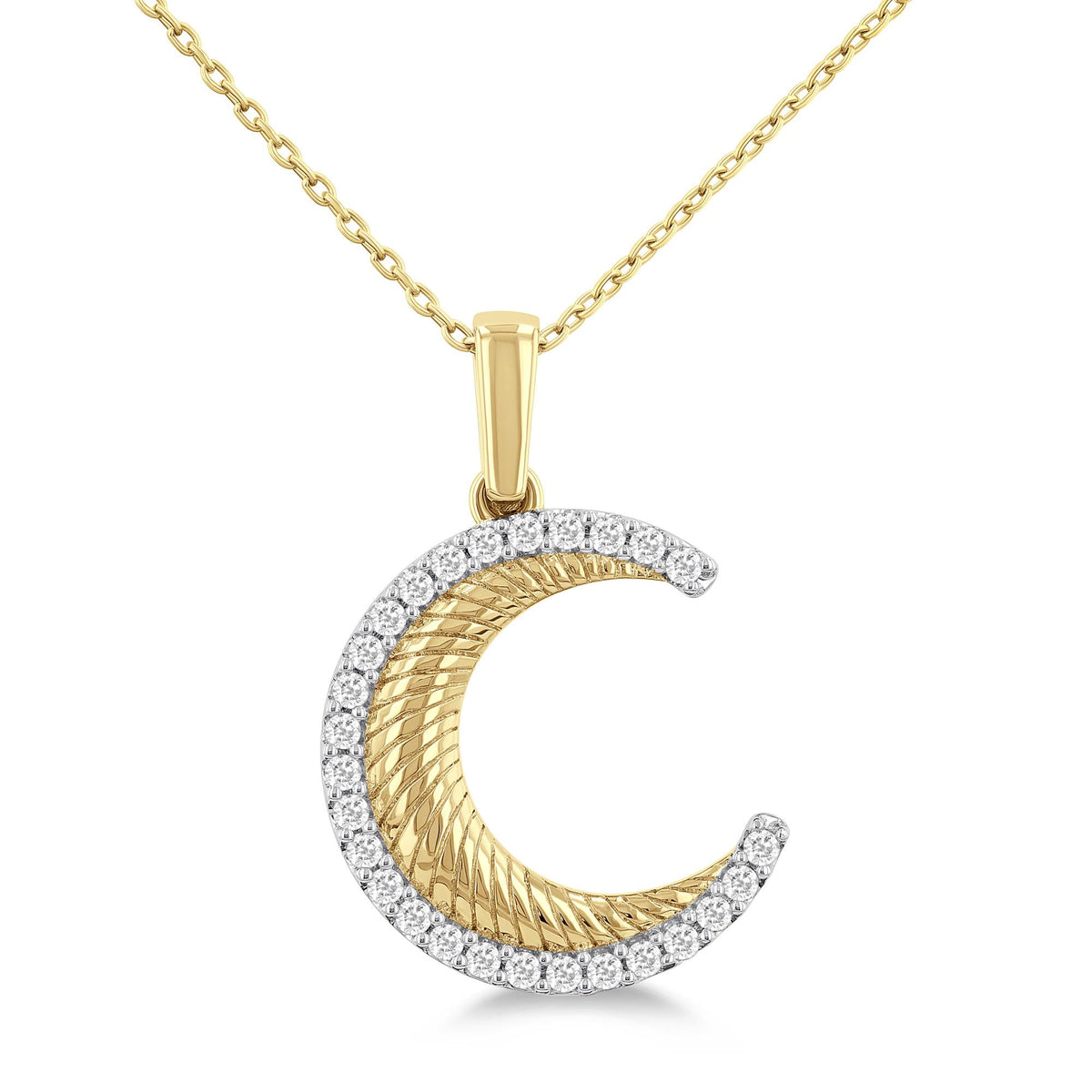Jilco Inc Diamond Crescent Moon Necklace