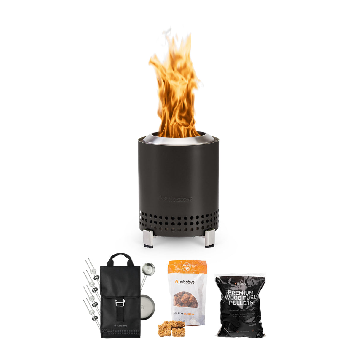 Solo Stove Mesa Tabletop Fire Pit Roasty Bundle Ash