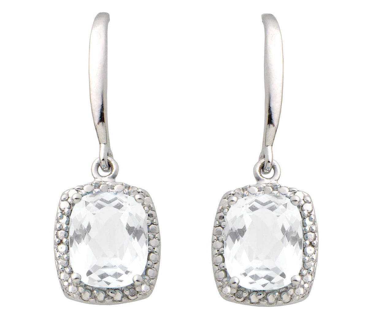 Jilco Diamond & White Topaz Earrings