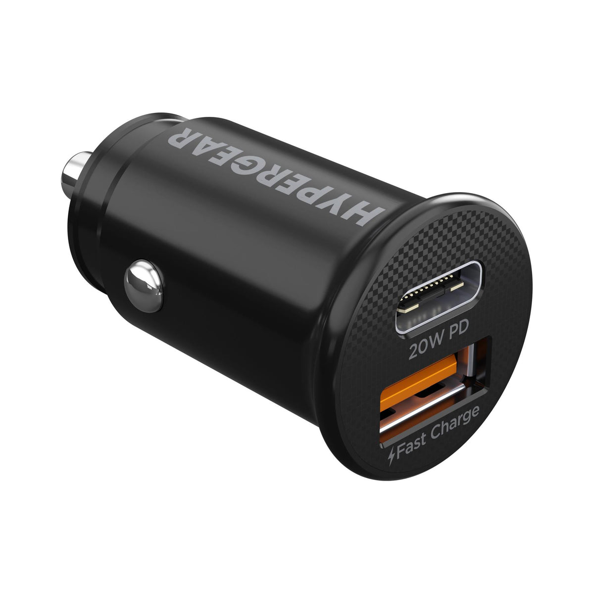 HYPERCEL HyperGear mini 20W USB-C PD + 18W USB Fast Car Charger - Black