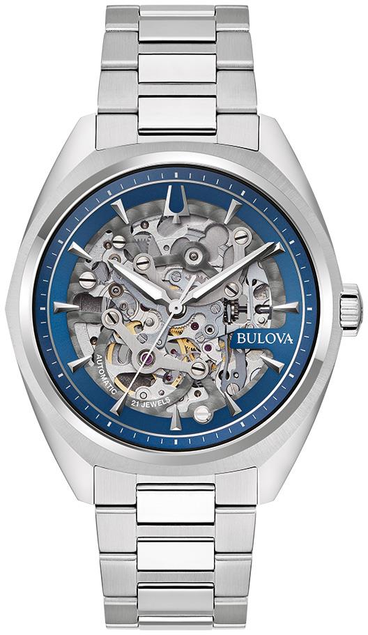 Bulova Men's Surveyor Stainless Steel Bracelet watch, Blue dial