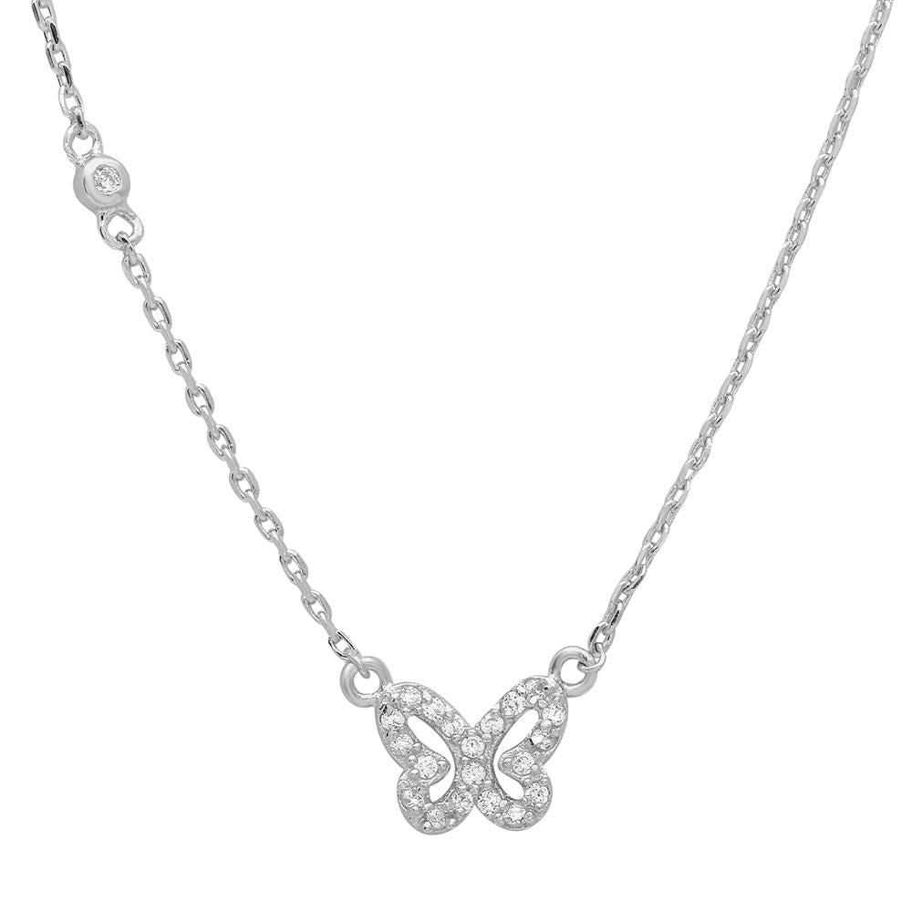 Infinity Luxe Jewelry Collection Butterfly CZ Necklace