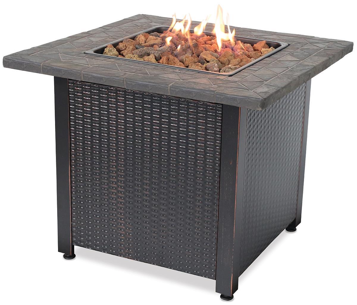 Mr. Bar-B-Q Endless Summer - LP Gas Fire Pit w/Resin Mantel, Tile Design