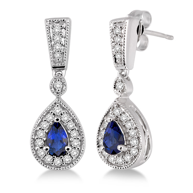 Jilco Inc Diamond & Sapphire Earrings