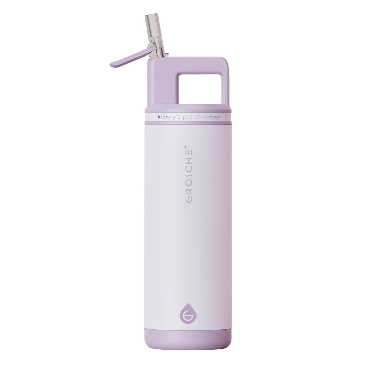Grosche Alpine Flip N' Sip 20 oz. Insulated Water Bottle, Lavender