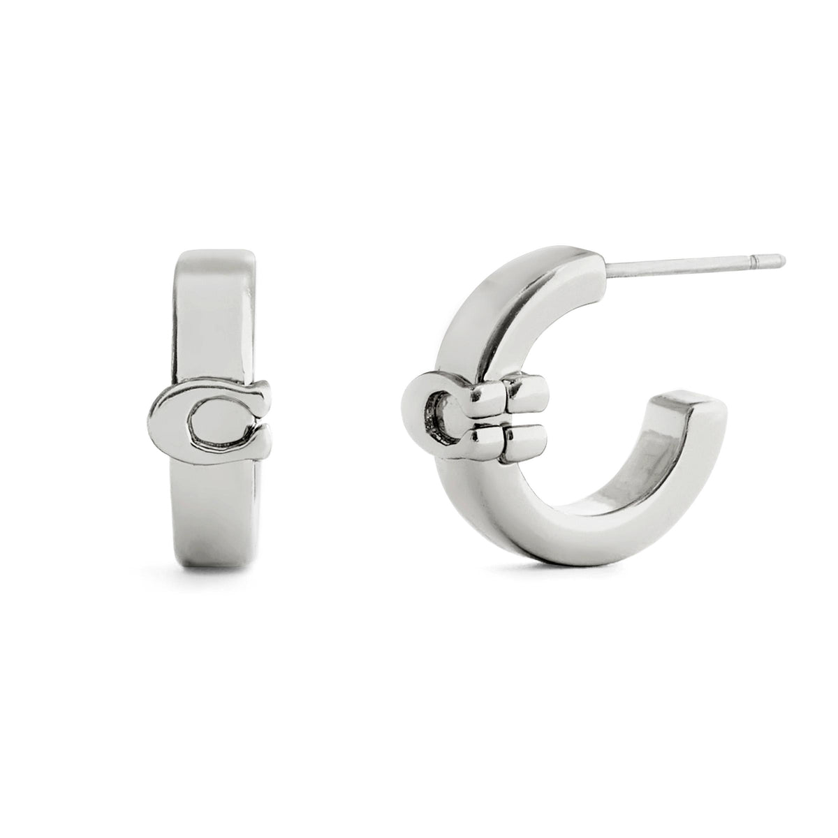 COACH Bangle C Huggies - Rhodium