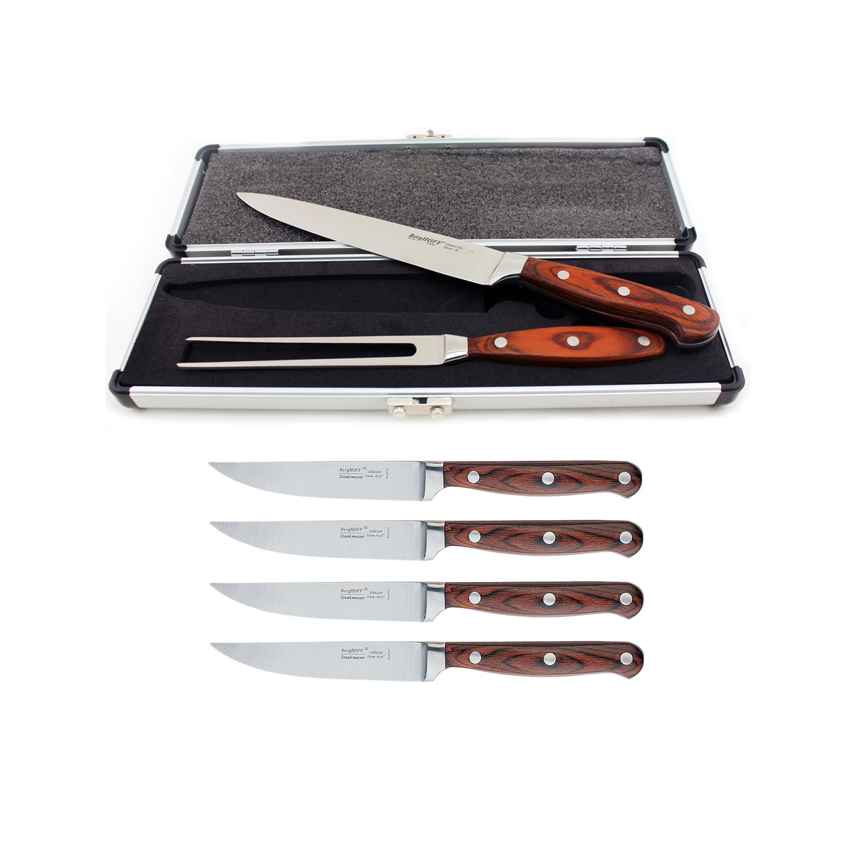 BergHOFF Pakka Wood 7pc Steak & Carving Set