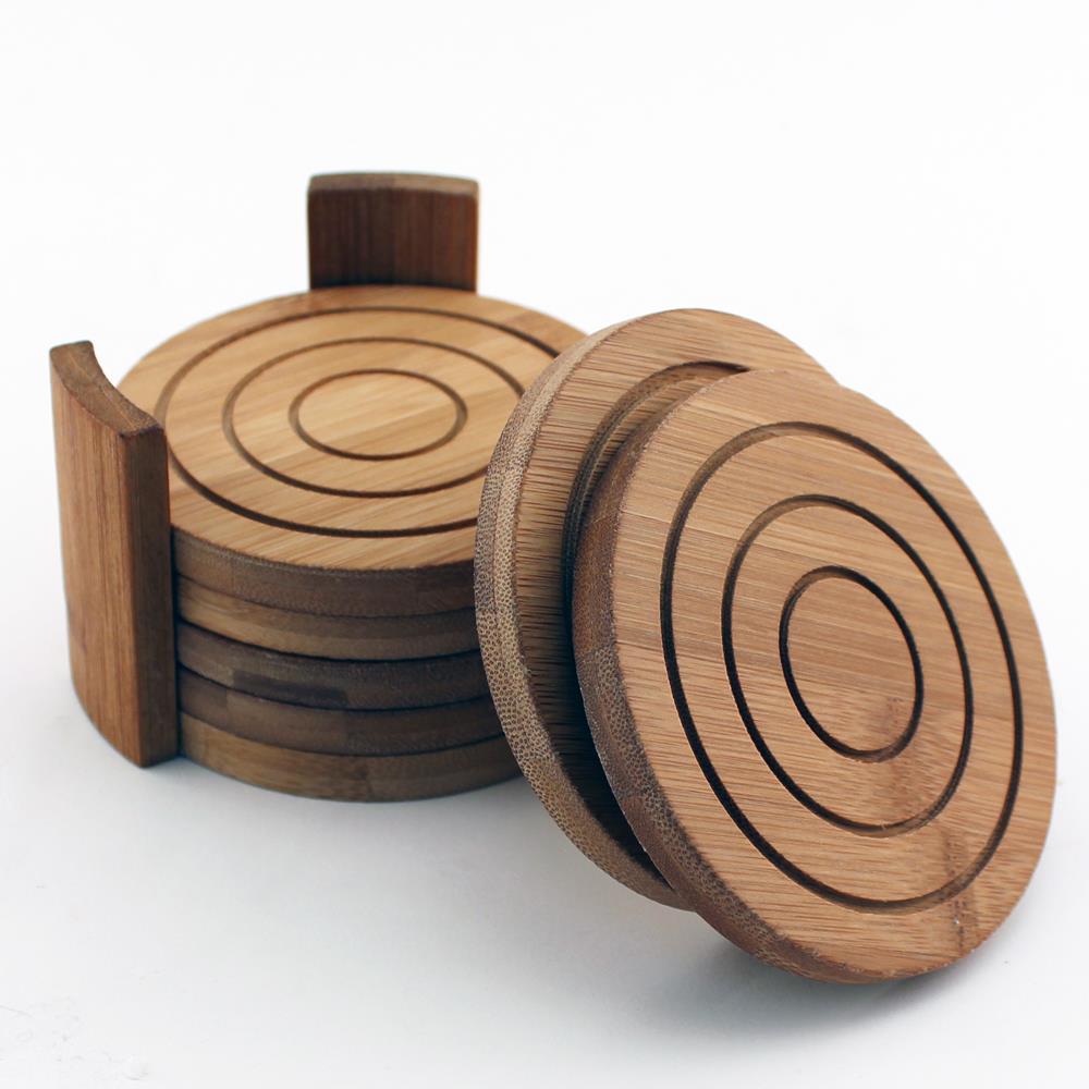 BergHOFF Bamboo Coaster Set 7pc