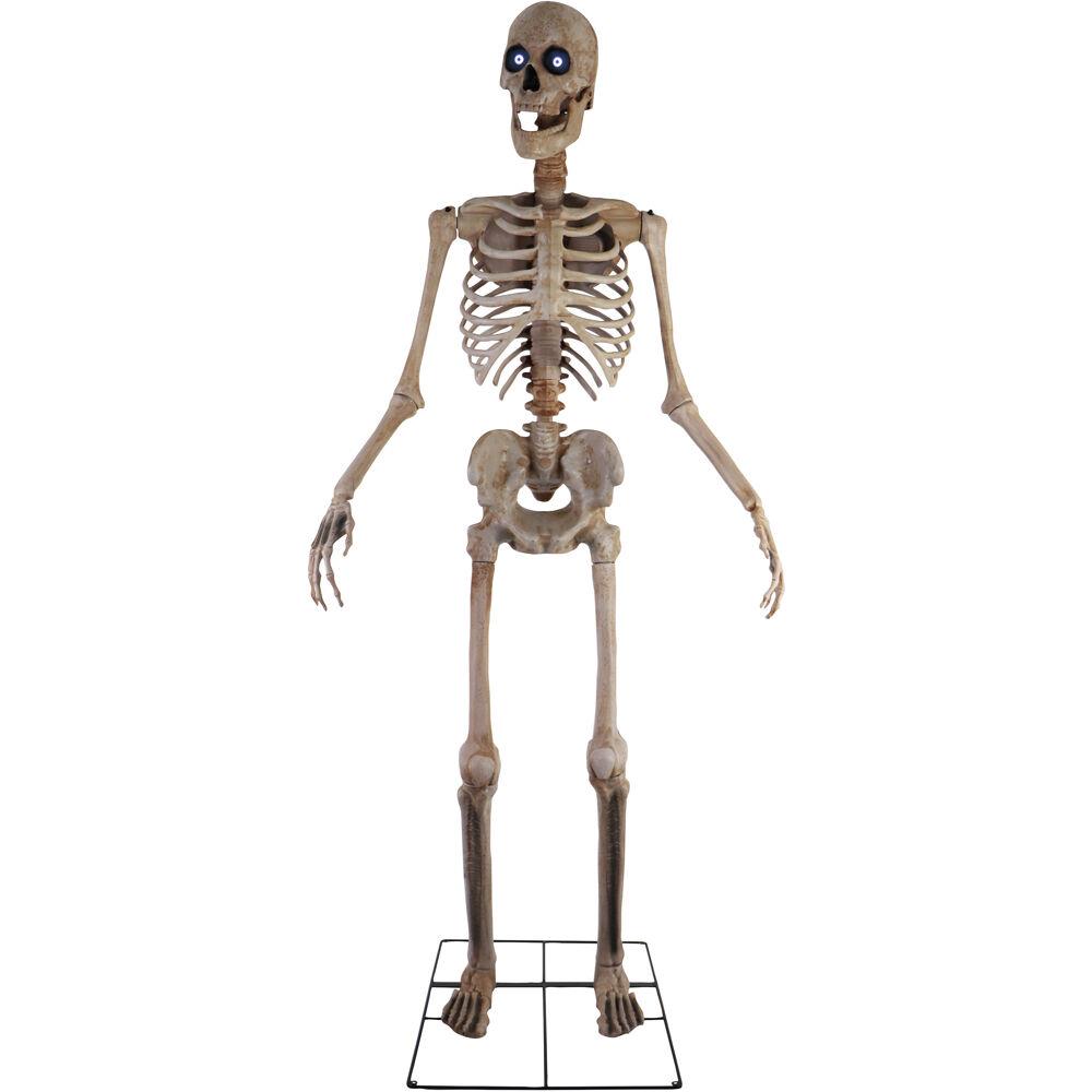 Haunted Hill 8-Ft. Tall Motion-Activated Towering Skeleton, Premium Talking Halloween Animatronic, Plug-In