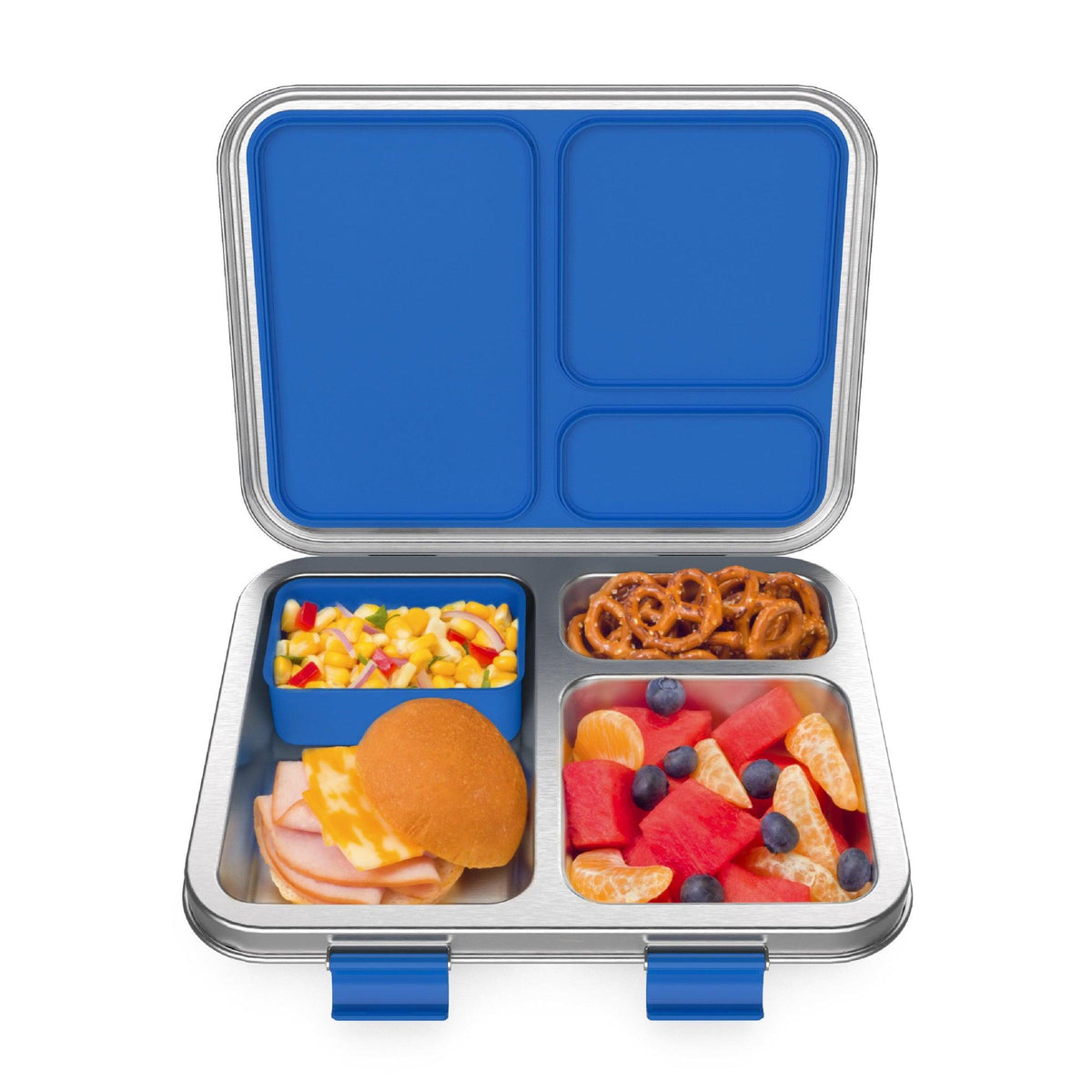 Bentgo Kids Stainless Steel Leak Resistant Lunch Box Blue