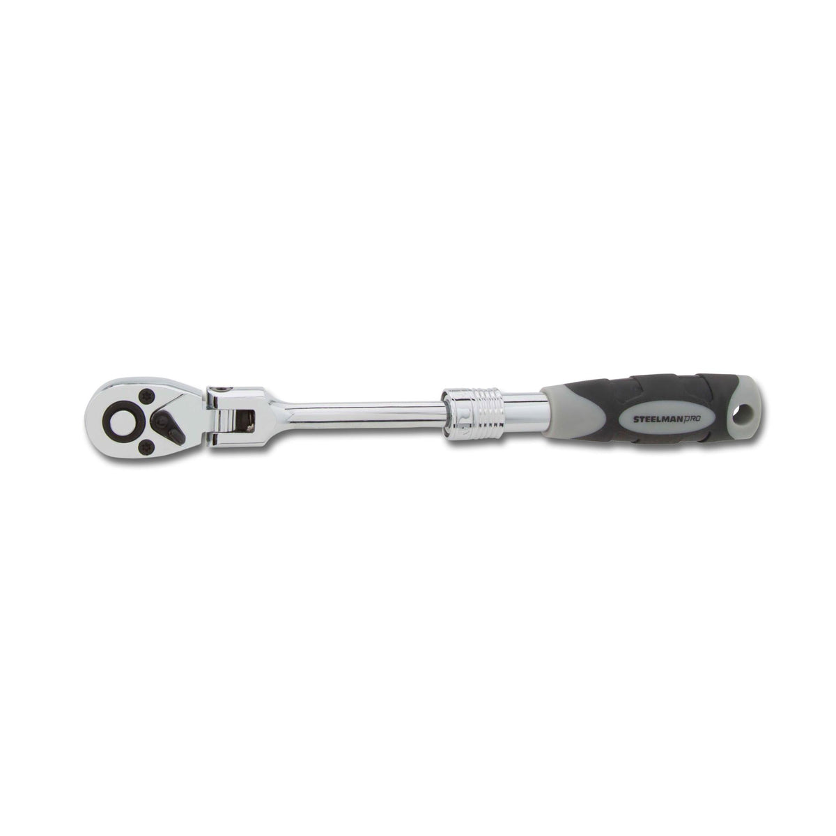 JS Products Steelman 1/4" Drive 72-Tooth Extendable Flex-Head Ratchet (6.75 - 8.75" Length)