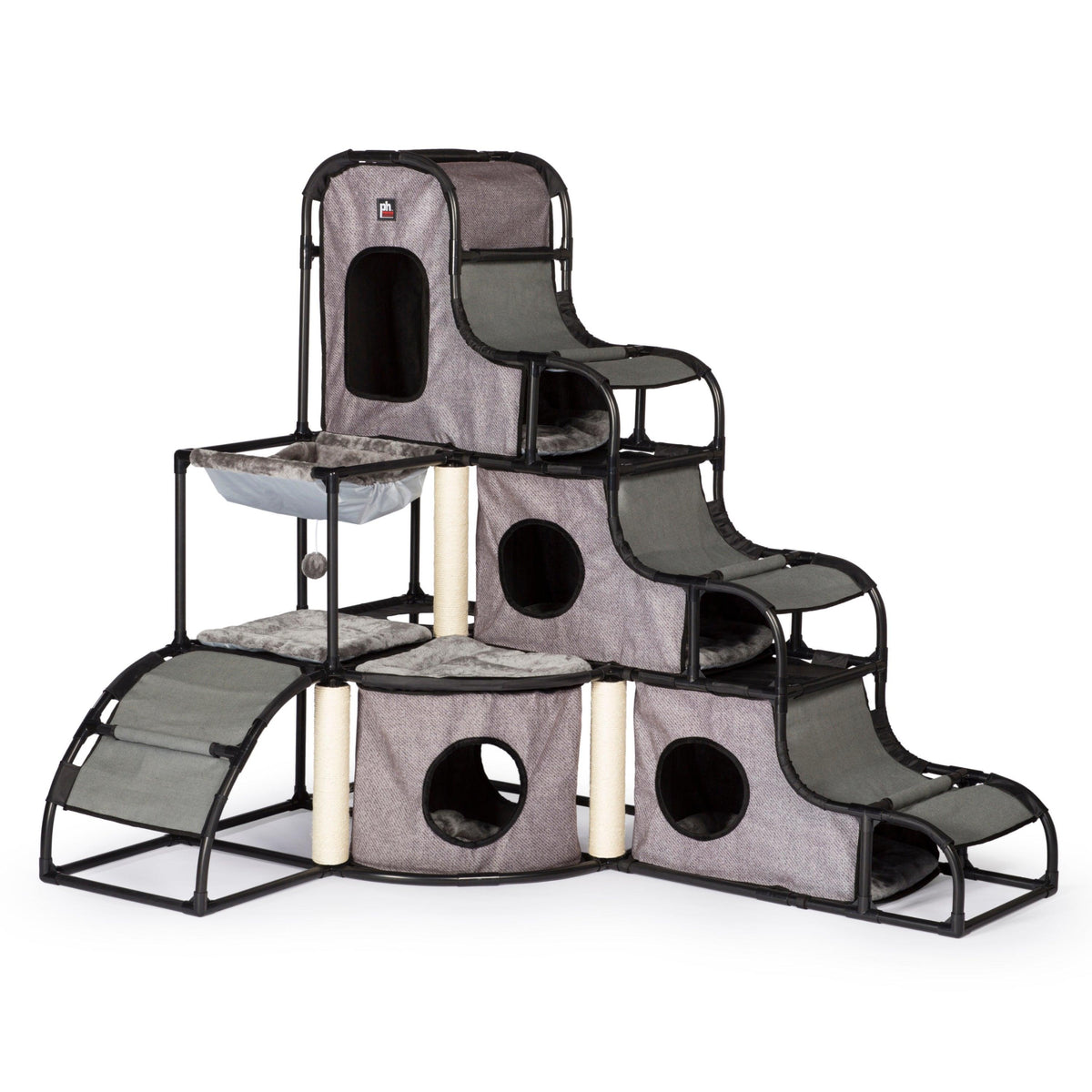 Prevue Pet Products Catville Tower Cat Activity Center Gray Print