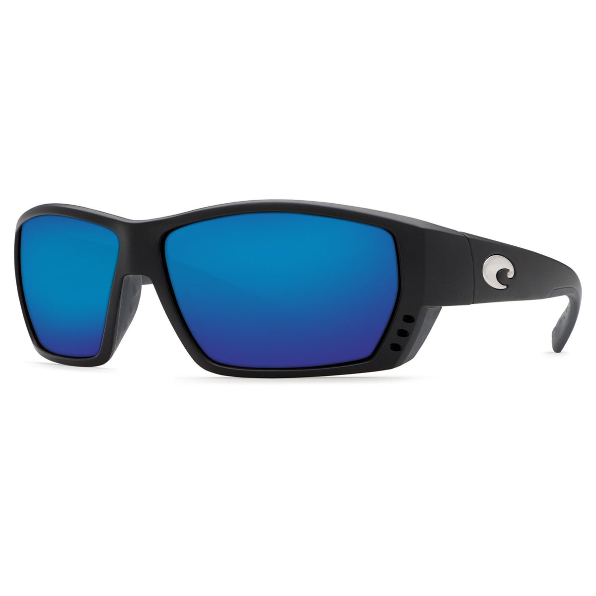 Costa Del Mar Tuna Alley Polarized Sunglasses - Black/Blue Mirror
