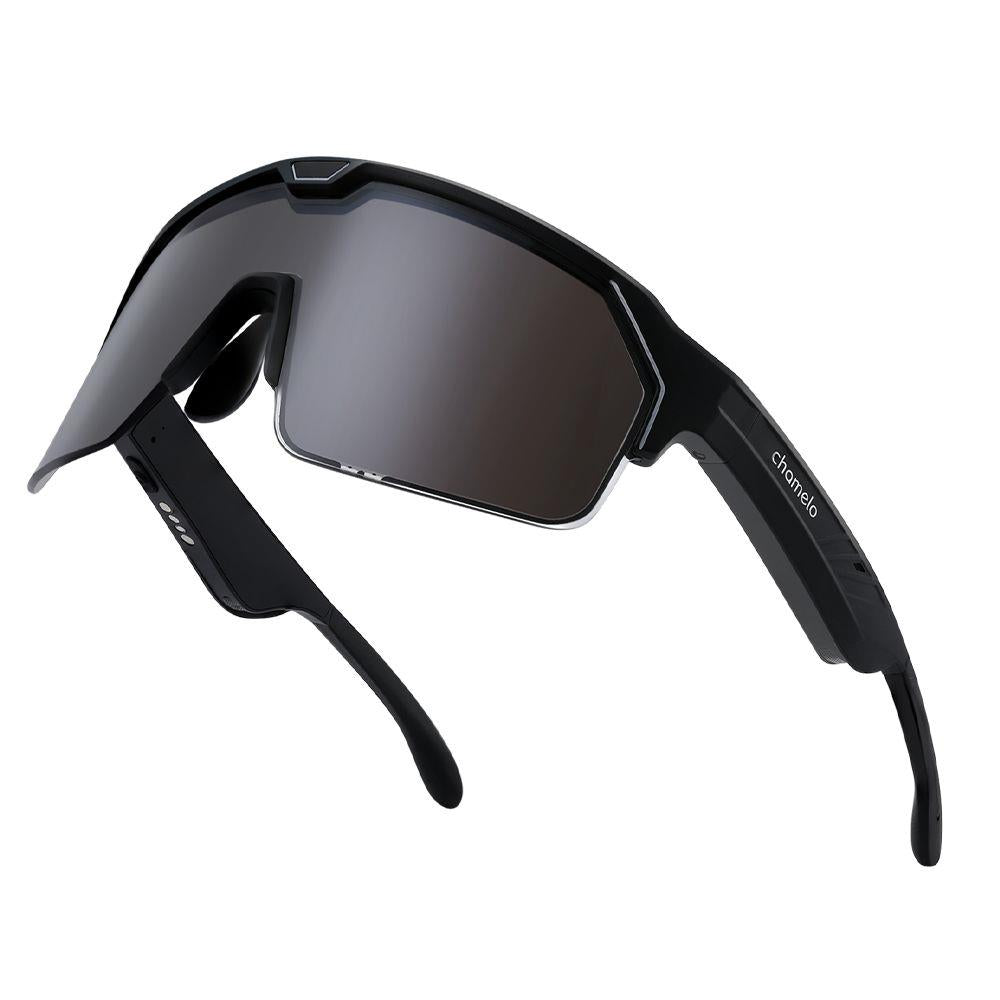 Chamelo Sport Music Shield Smoke Sunglasses Size Medium-Lar