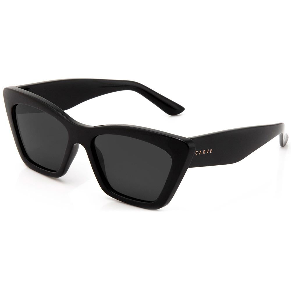Carve Womens Tahoe Sunglasses Gloss Black/Dark Gray Polarized