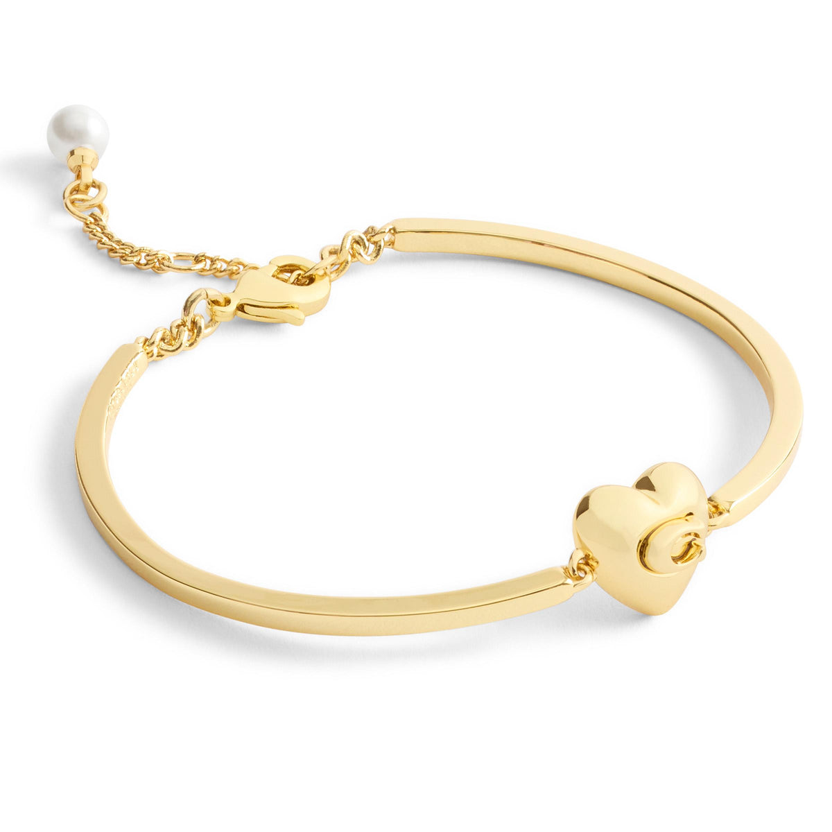 COACH Signature C Heart Cuff Bracelet - Gold