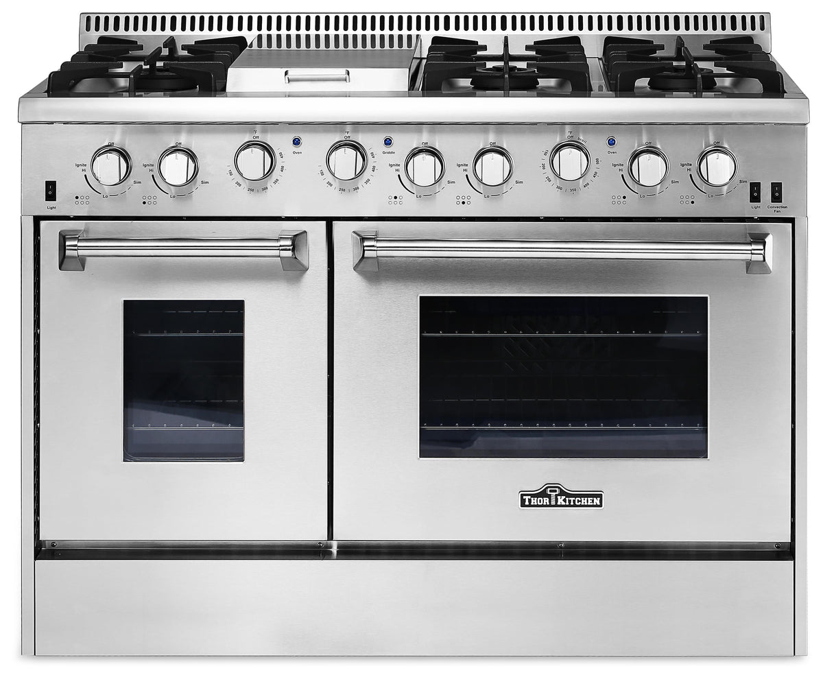 Thor 48" Pro-Style 6 Burner Gas Range w/Griddle