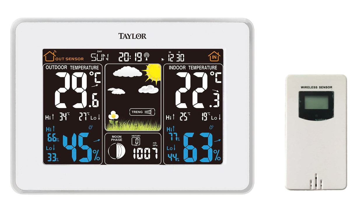 Taylor WeatherGuide Deluxe Digital Weather Forecaster w/ Barometer
