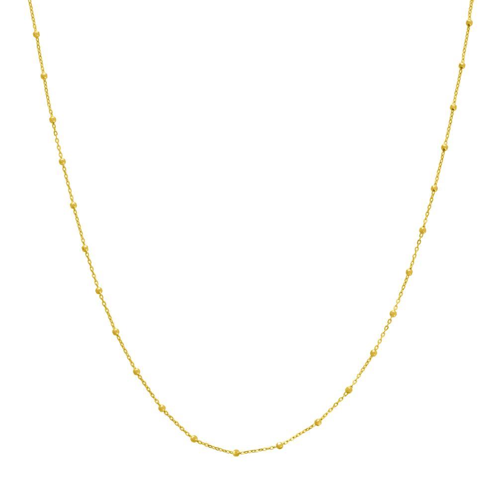 HAWLEY ST Faceted Bead Saturn Chain 18" Necklace
