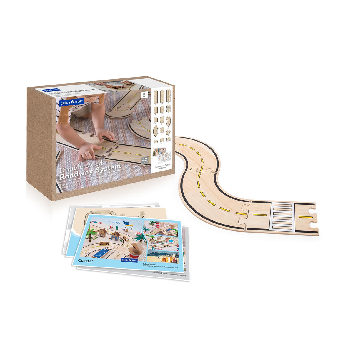 Guidecraft Double-sided Roadway System 42 pc. set