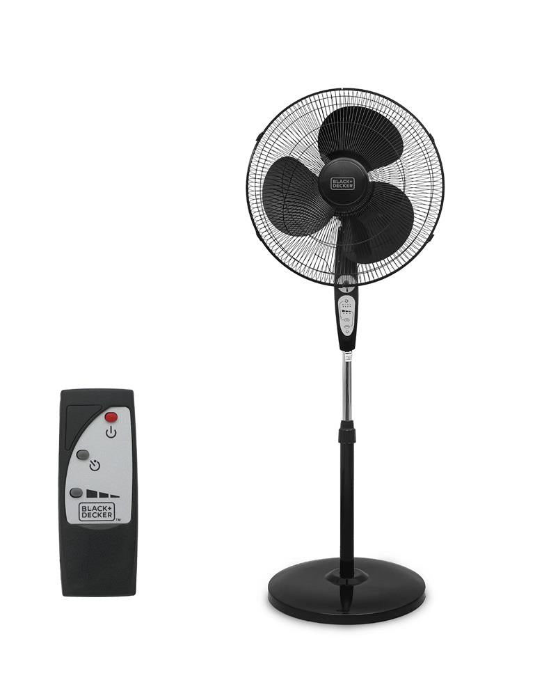 BLACK+DECKER 18 inche Pedestal Fan with Remote - Black