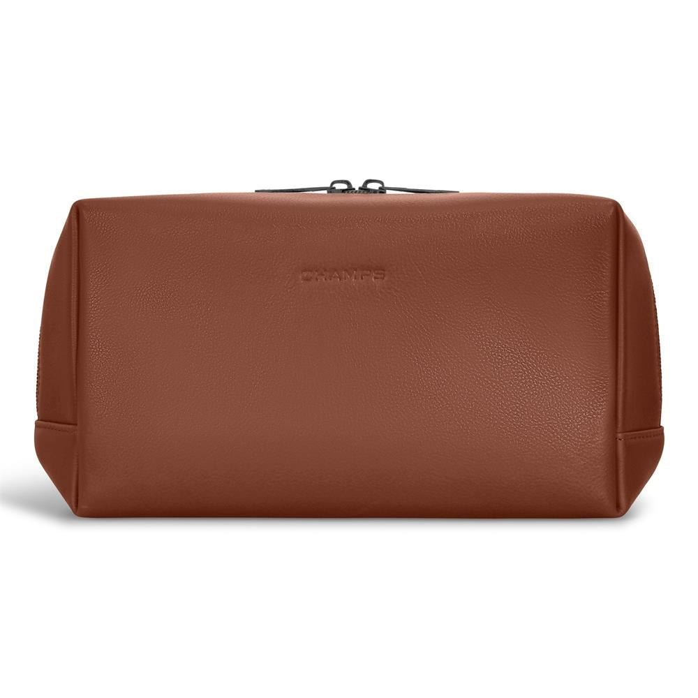 Champs Luggage Onyx Leather Toiletry Bag Size 8.5"x5"