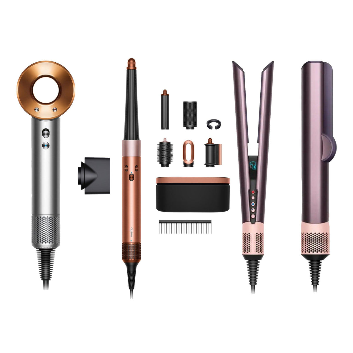 Dyson 3pc Hair Care Bundle - AirWrap AirStrait Supersonic Dryer