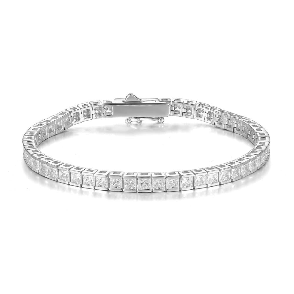 Anna Zuckerman 10 Carat Princess Cut Tennis Bracelet Size 6.75 inch