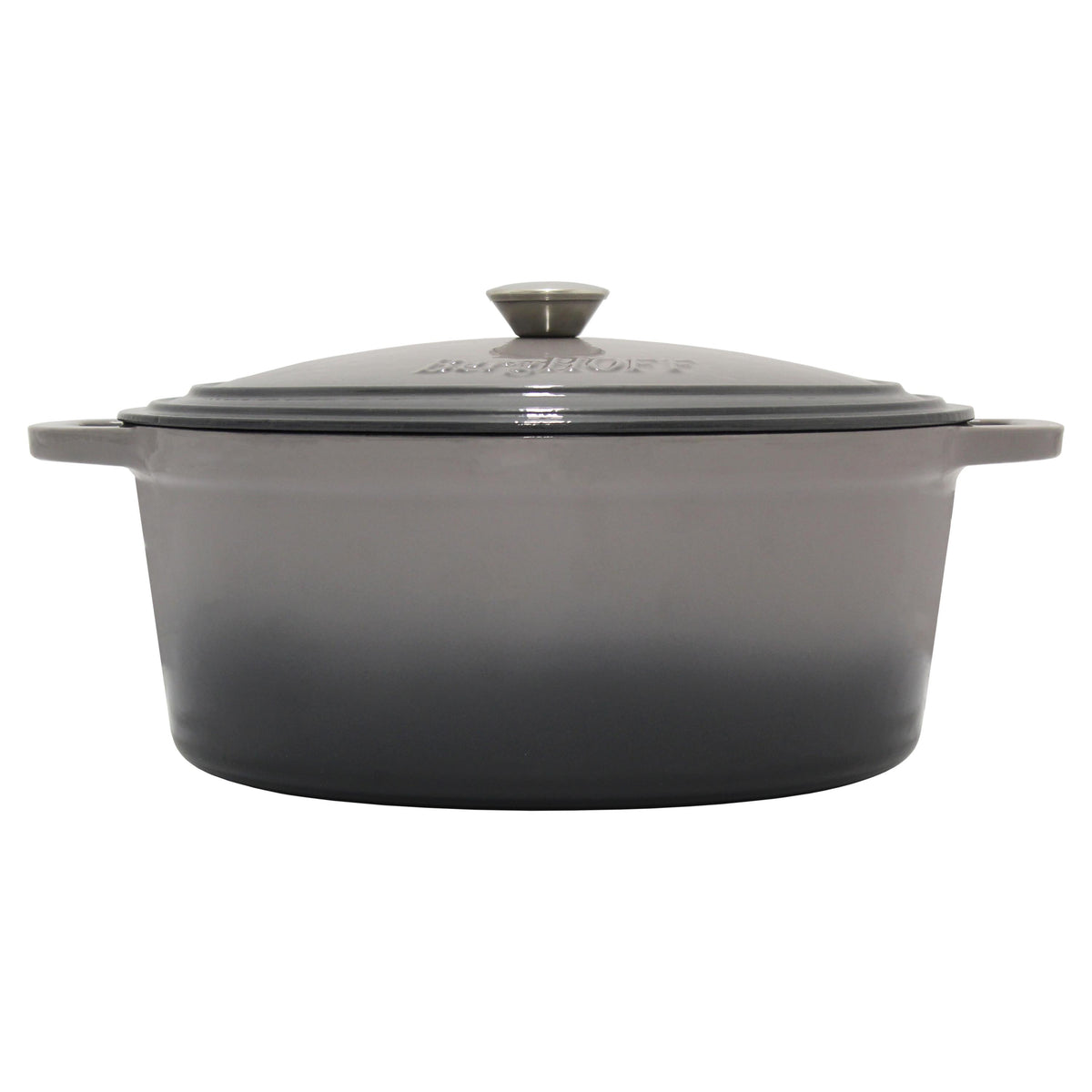 BergHOFF Neo 8qt Cast Iron Oval Cast Cov Dutch Oven, Meringue
